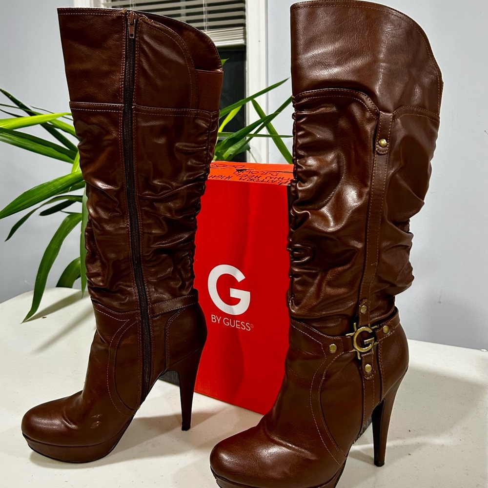 Guess Women's Rich Brown Heeled Boots